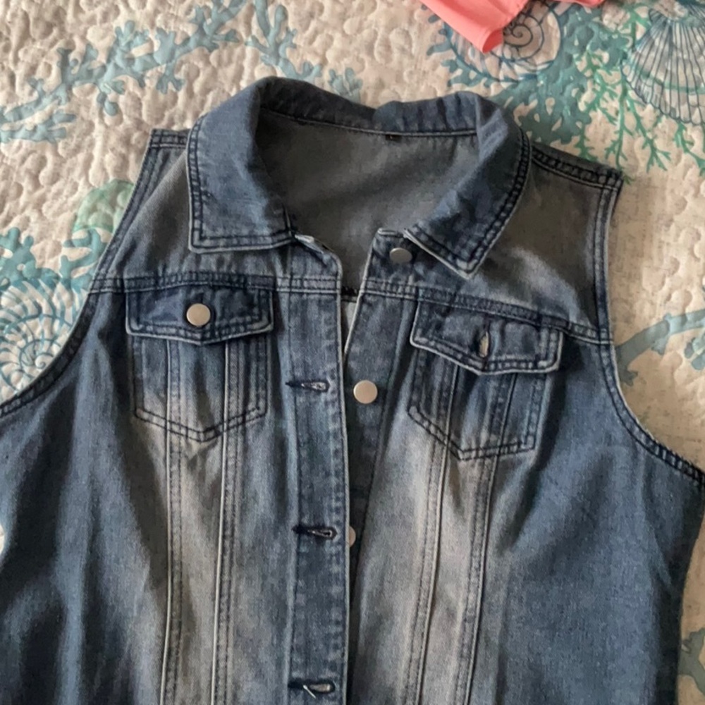 Denim Sleeveless Vest
